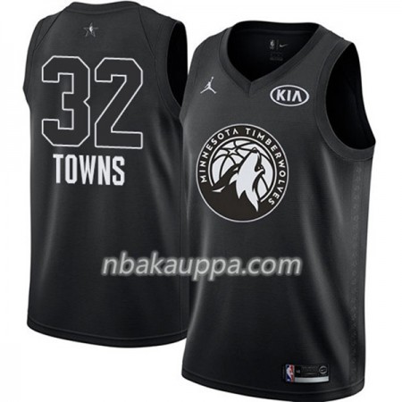 Minnesota Timberwolves Karl Anthony-Towns 32 2018 Kaikki tähti Jordan Brand Musta Pelipaidat Swingman - Miesten